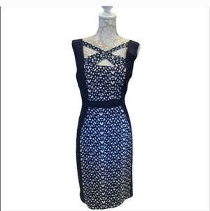 Blue and White Ladies' Sleeveless Dress,  Size 14